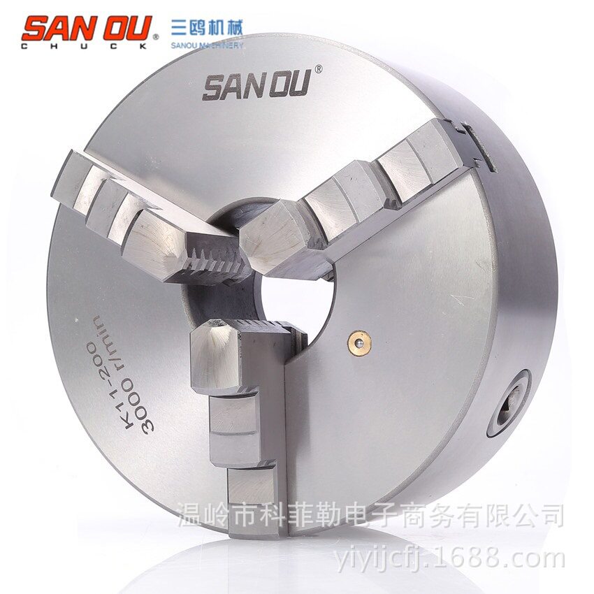 三鸥牌三爪自定心卡盘k11 80k11 125k11 200 250手动联动车床夹具