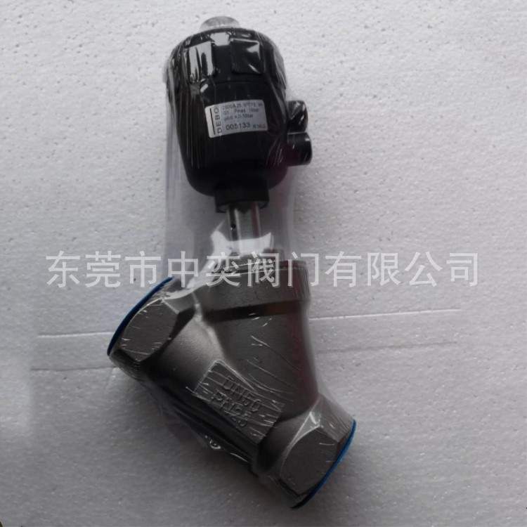 不锈钢角座阀DN15-20-25-32-40-50-65PN25黑色胶头Y型角座阀