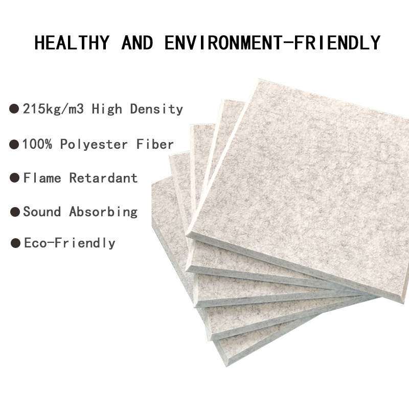 Ama产品聚酯纤维吸音材料300*300正方形六边形背胶毛毡板降噪