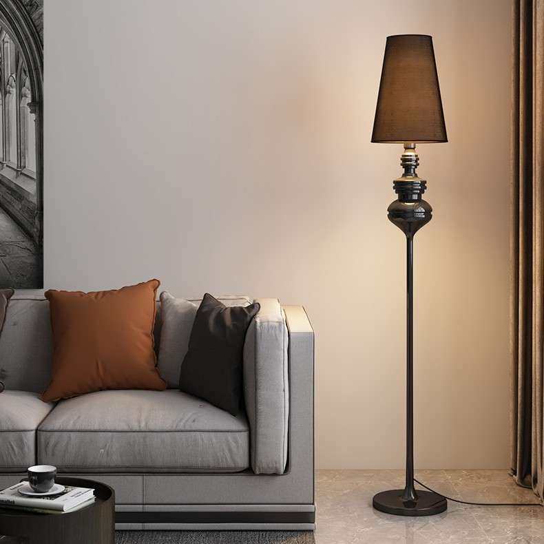 美式落地灯客厅卧室床边复古立式地灯欧式落地台灯床头灯氛围