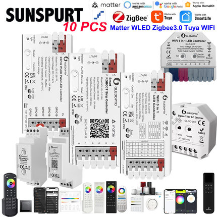 WLED涂鸦 Matter控制器WiFi五合一LED灯带ZigBee切相AC可控硅调光