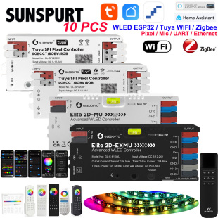 WLED新品带以太网接口ESP32涂鸦WIFI幻彩Zigbee 3控制器全彩RGBCW