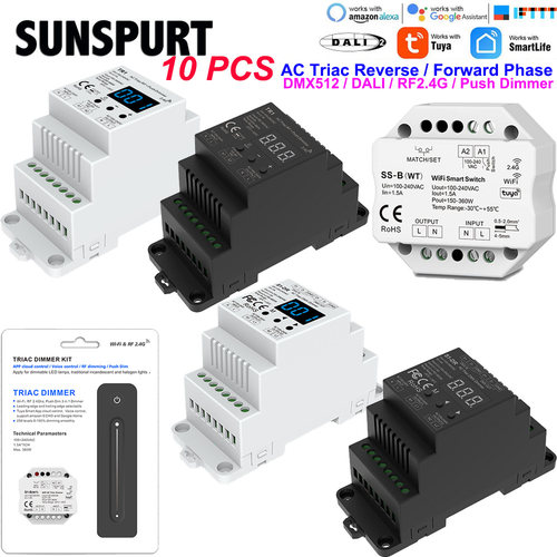 LED智能单色Push可控硅控制器0-10V/DALI/DMX512调光器AC100-240V