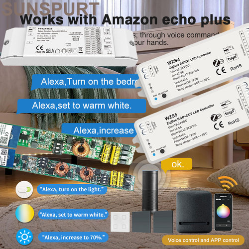 LED涂鸦Zigbee3调光控制器100-700mA 12-28W恒流驱动智能窗帘电机