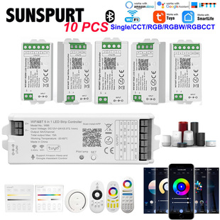 led智能涂鸦wifi控制器蓝牙app可连接语音音箱调光RGBW变色调光器