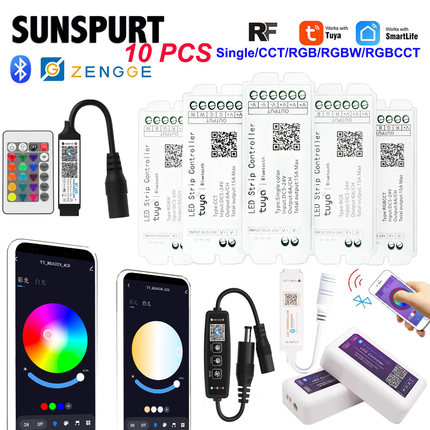 24键涂鸦新蓝牙控制器智能APP音乐声控手机控制七彩LED灯带控制器