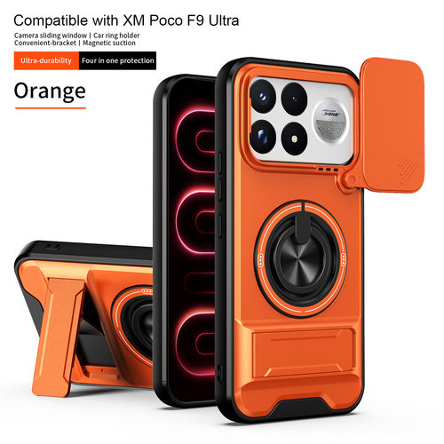 适用于小米Poco F9Ultra手机壳带镜头盖pocof9pro保护套u全包防摔uitra海外版5G外壳por新款p国际磁吸支架港