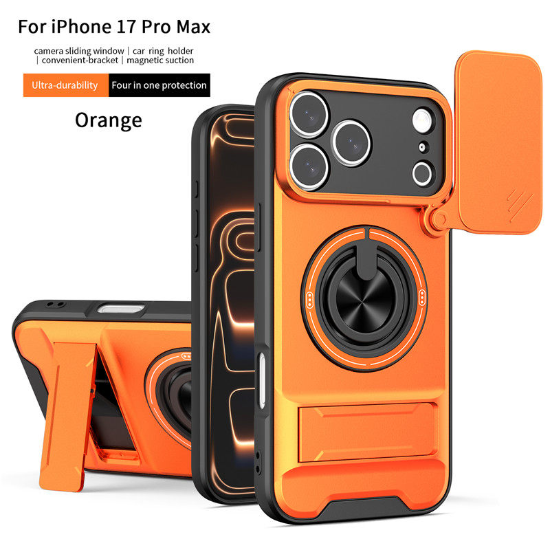 适用于苹果17Pro手机壳iPhone17promax保护套ipone带镜头盖推窗pormax全包por气囊p防摔ip外壳air平果i支架pm