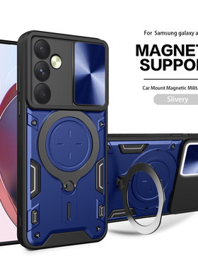 适用三星A55手机壳带镜头盖galaxya35保护套a25硅胶软边SM-A556B全包防摔case酷炫个性356B支架男女新款外壳