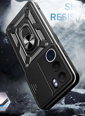 适用vivo y19s手机壳带镜头盖推窗vivoy19s保护套全包防摔V2419外壳viovy男女新款case海外版viviy港气囊软边