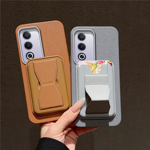 适用OPPO A3pro海外版手机壳带支架卡包oppoa3por保护套超薄磨砂CPH2639硅胶p软壳case插卡op咭片opa外壳opoa