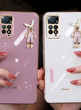 适用红米Note11海外版手机壳保护套redmi note11s全包防摔机壳note11Pro新款可爱兔子nt11s潮牌少女por外壳4g