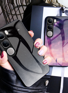 适用vivo v40lite手机壳彩绘玻璃vivov40lite保护套酷炫梦幻星空V2417全包超薄防摔vovov硅胶软边case外壳子