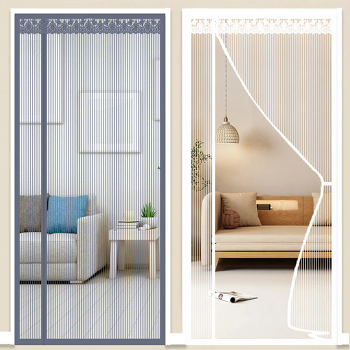 透明防蚊门帘+金刚网全磁条