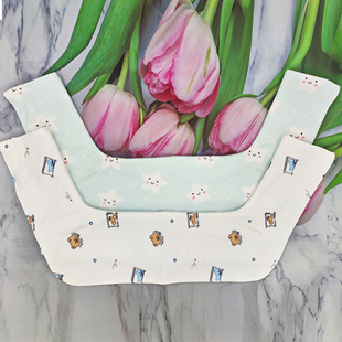 婴儿背带口水巾Deluxe腰凳纯棉宝宝啃咬二狗胸前防脏防湿磨牙护垫