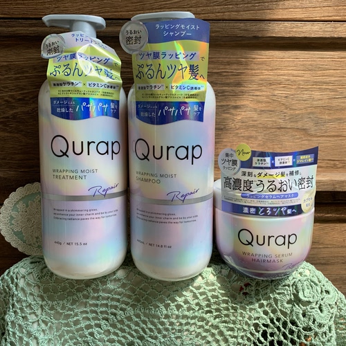 LDK推荐控油清爽篷松日本Qurap蛋白维C修复柔顺洗发水护发素发膜