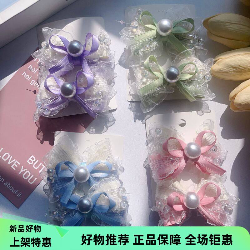 新款布艺手工双层蝴蝶结韩风气质