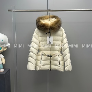 MIMI/排骨竖狐狸毛领羽绒服收腰显瘦轻厚25FW新款防寒保暖抗寒潮