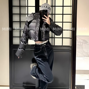 MIMI/美丽废物柠檬露超短款奶罩羽绒服三格绒泡芙外套显腿长