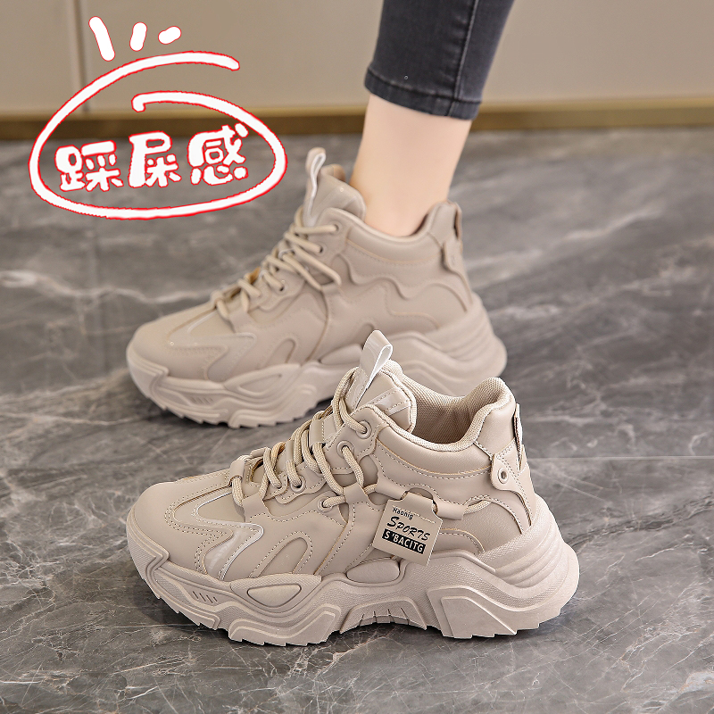 踩屎感厚底老爹鞋女爆款