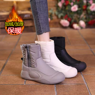 哈尔滨雪地靴女款2025新款冬季加绒加厚棉鞋防滑防水东北雪乡棉靴