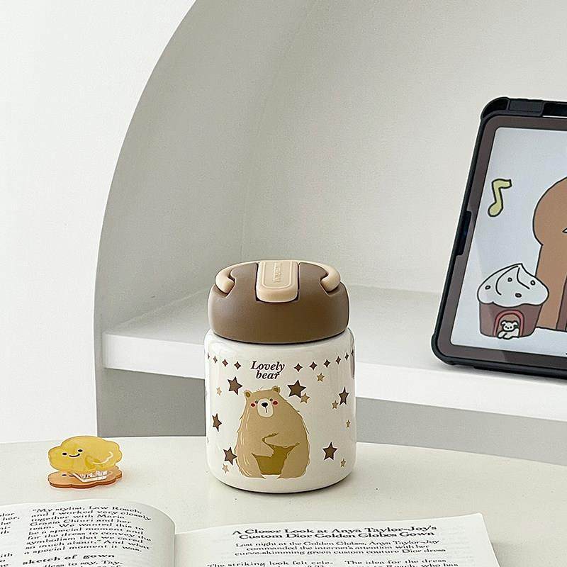 迷你小巧便携式保温杯316不锈钢超萌可爱高颜值女生带吸管水杯子