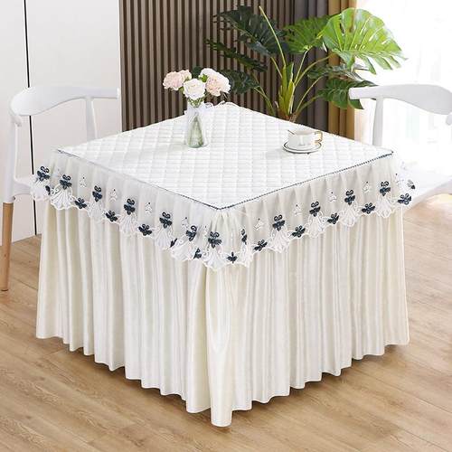 新款薄款电炉罩烤火罩正方形麻将机罩套电暖炉罩取暖桌布单层全罩