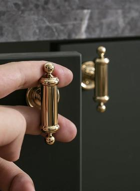 indoors轻法式轻奢金色抽拉橱柜把手衣柜门鞋柜抽屉黄铜长拉手