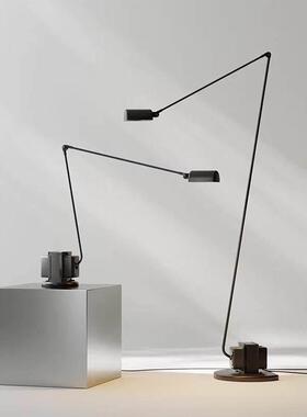 意大利Lumina落地灯设计师简约覆古风客厅书房可调节摇臂阅读台灯