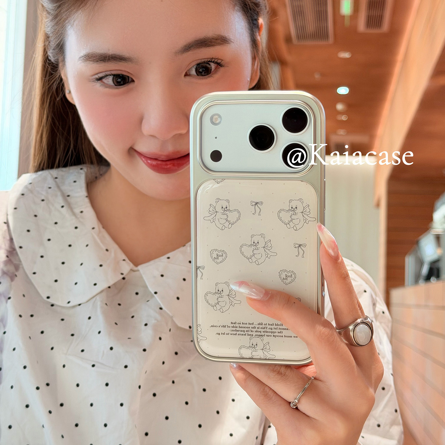 kaia韩系ins卡通线条小熊天使爱心适用苹果17promax手机壳iphone16pro新款15女14pro创意15pro滴胶防摔手机套,3C数码配件,手机保护套/壳,淘宝优惠券,粉丝福利购,淘宝优惠卷