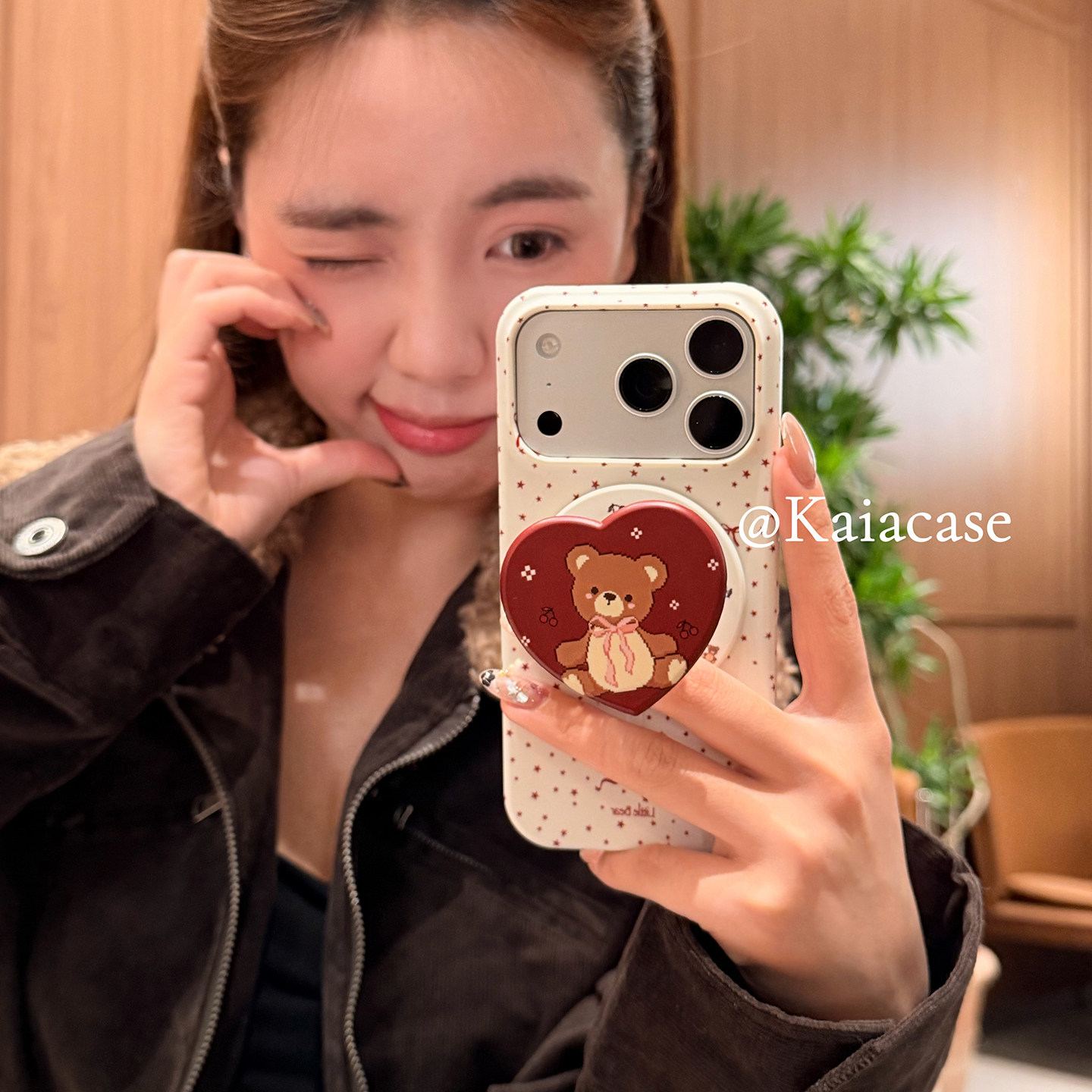 kaia韩风ins可爱卡通小熊爱心适用苹果17promax手机壳iphone16pro新款女17pro磁吸支架15pro磨砂防摔硬手机套,3C数码配件,手机保护套/壳,淘宝优惠券,粉丝福利购,淘宝优惠卷