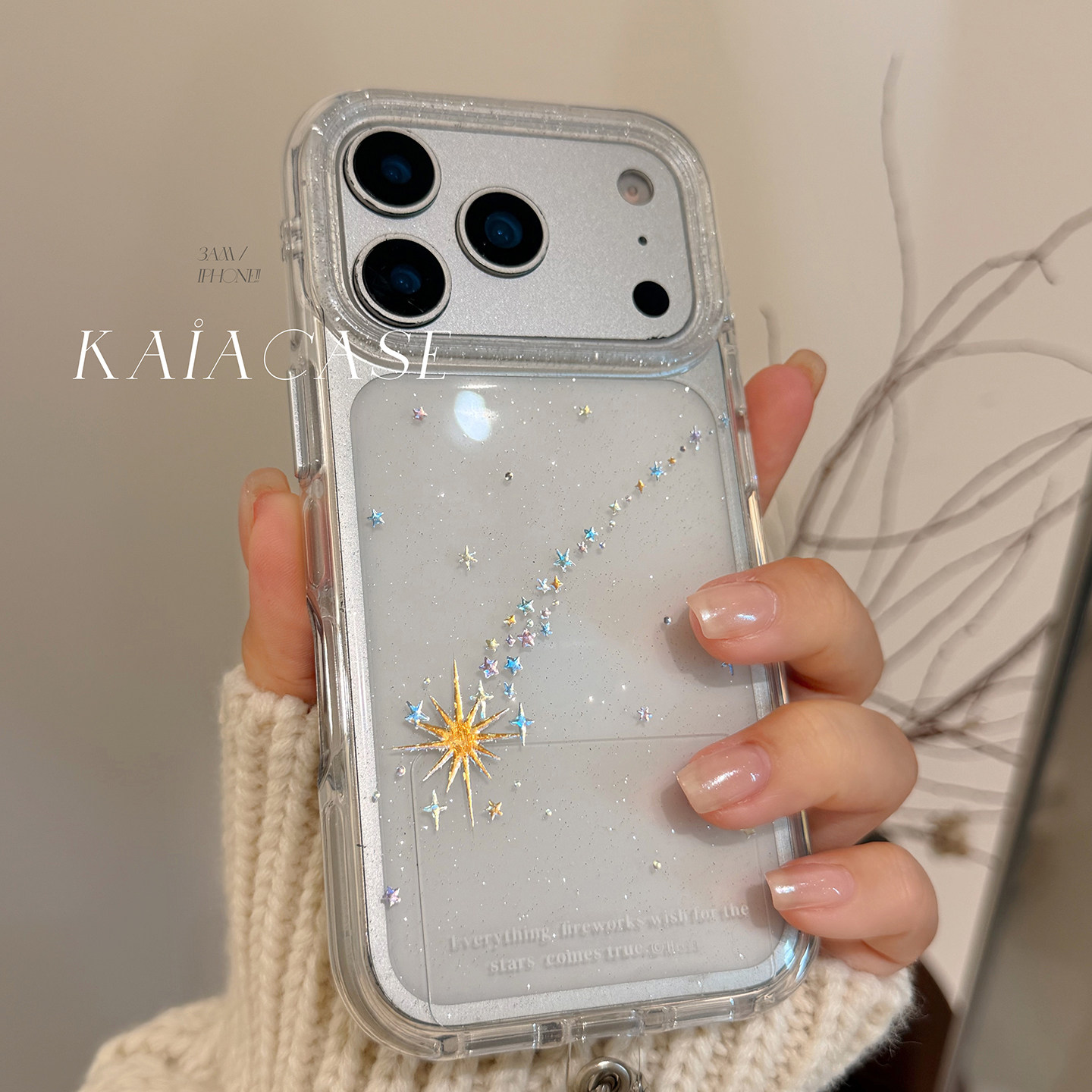 kaia 超仙浪漫闪粉彩色流星适用苹果17promax手机壳iphone16pro新款13女14pro带链条15pro透明全包防摔手机套,3C数码配件,手机保护套/壳,淘宝优惠券,粉丝福利购,淘宝优惠卷