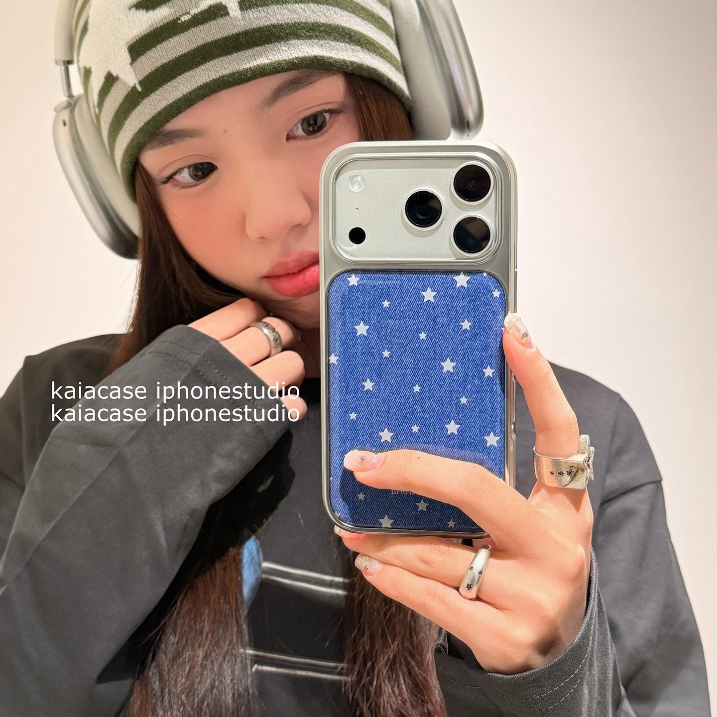 kaia 时髦ins经典蓝色牛仔五角星适用苹果17promax手机壳iphone16pro新款15女14pro创意15pro全包防摔手机套,3C数码配件,手机保护套/壳,淘宝优惠券,粉丝福利购,淘宝优惠卷