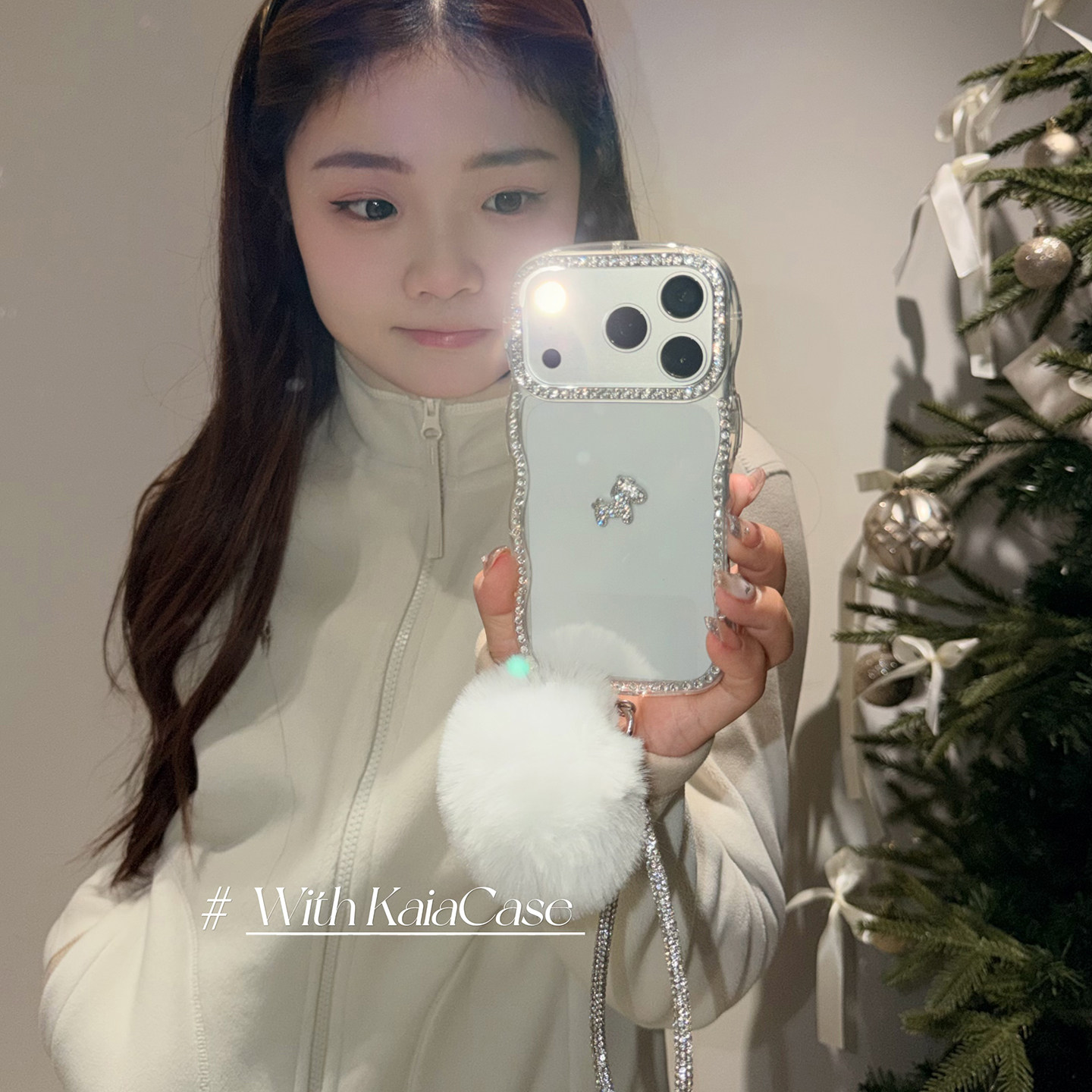 kaia 超仙浪漫透明立体水钻马适用苹果17promax手机壳iphone16pro新款16女17pro毛球链条15pro全包防摔手机套,3C数码配件,手机保护套/壳,淘宝优惠券,粉丝福利购,淘宝优惠卷