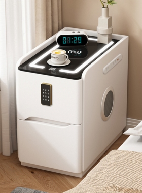 窄床头柜小型家用轻奢高级感智能带插座极窄小柜子现代简约床边柜