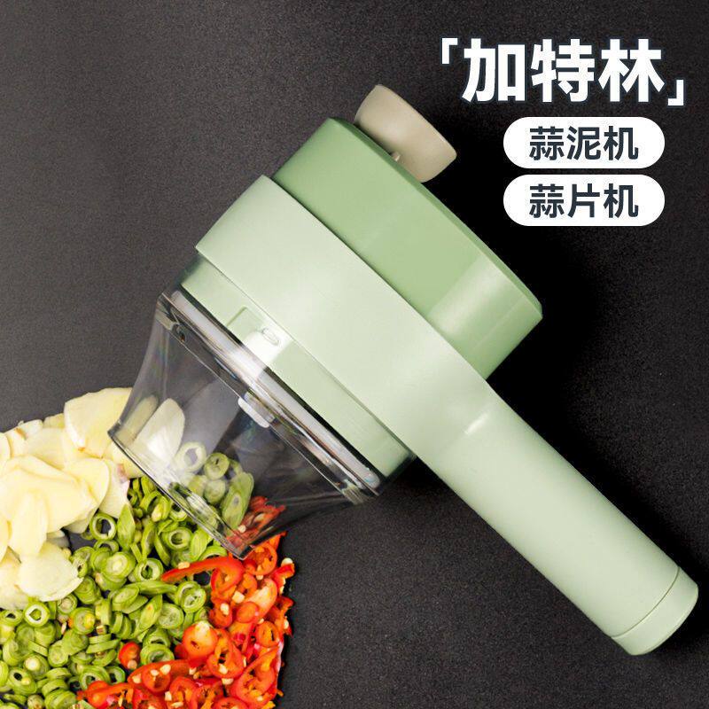 抖音爆款加特林料理机无线手持电动蒜泥神器蒜蓉捣蒜器宝宝辅食器