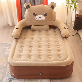 懒人床垫 充气床单人气垫床打地铺家用双人全自动折叠床垫小熊加厚