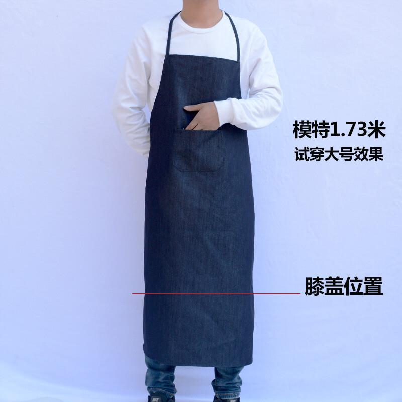 盖托(GANETOUL)牛仔布加厚耐磨修车工作围腰无袖加长防污电焊木工