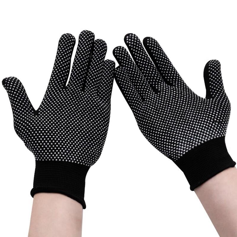 冰禹BYA-12耐磨劳保手套点珠防滑透气弹性尼龙手套薄款点珠手套12