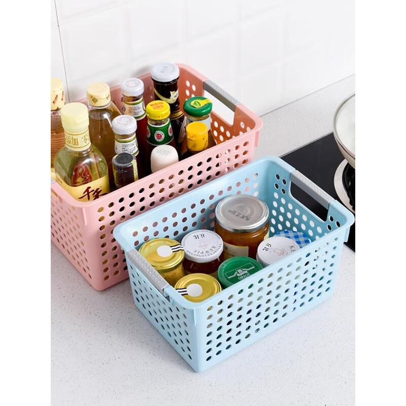 桌面文件收纳篮收纳筐办公室置物整理篮塑料A4文件筐杂志收纳盒架