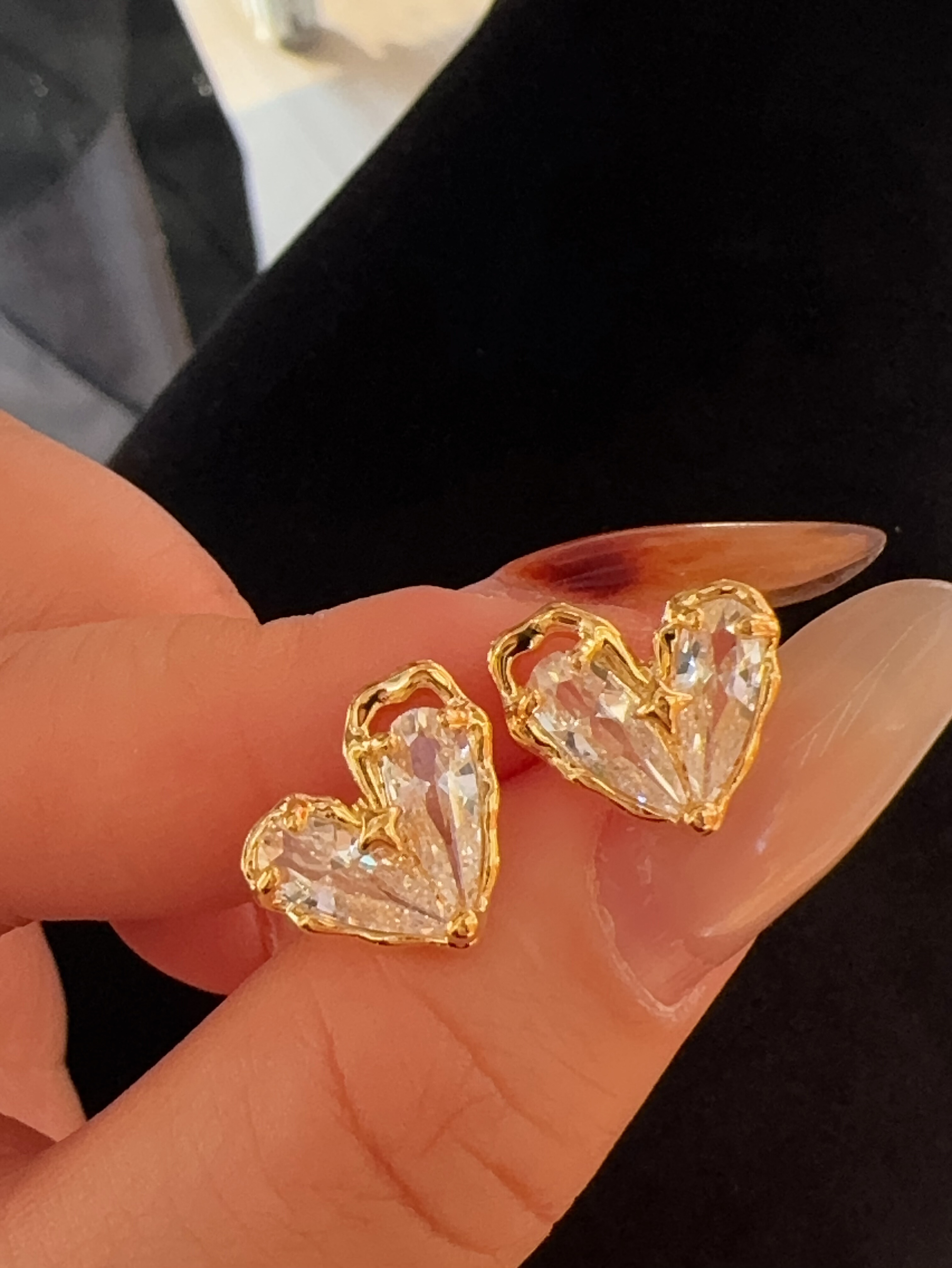 几何爱心水晶耳环,珠宝/钻石/翡翠,手饰,淘宝优惠券,粉丝福利购,淘宝优惠卷