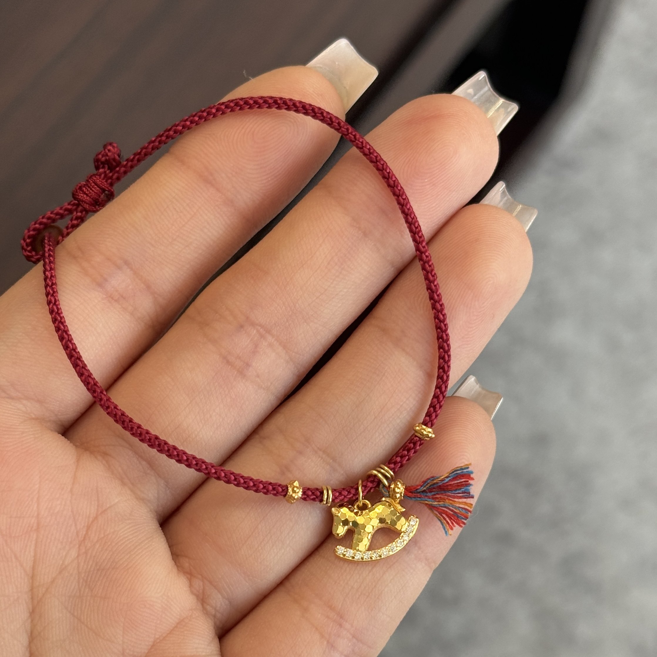 碎冰冰小马纯银红绳手链,珠宝/钻石/翡翠,手饰,淘宝优惠券,粉丝福利购,淘宝优惠卷