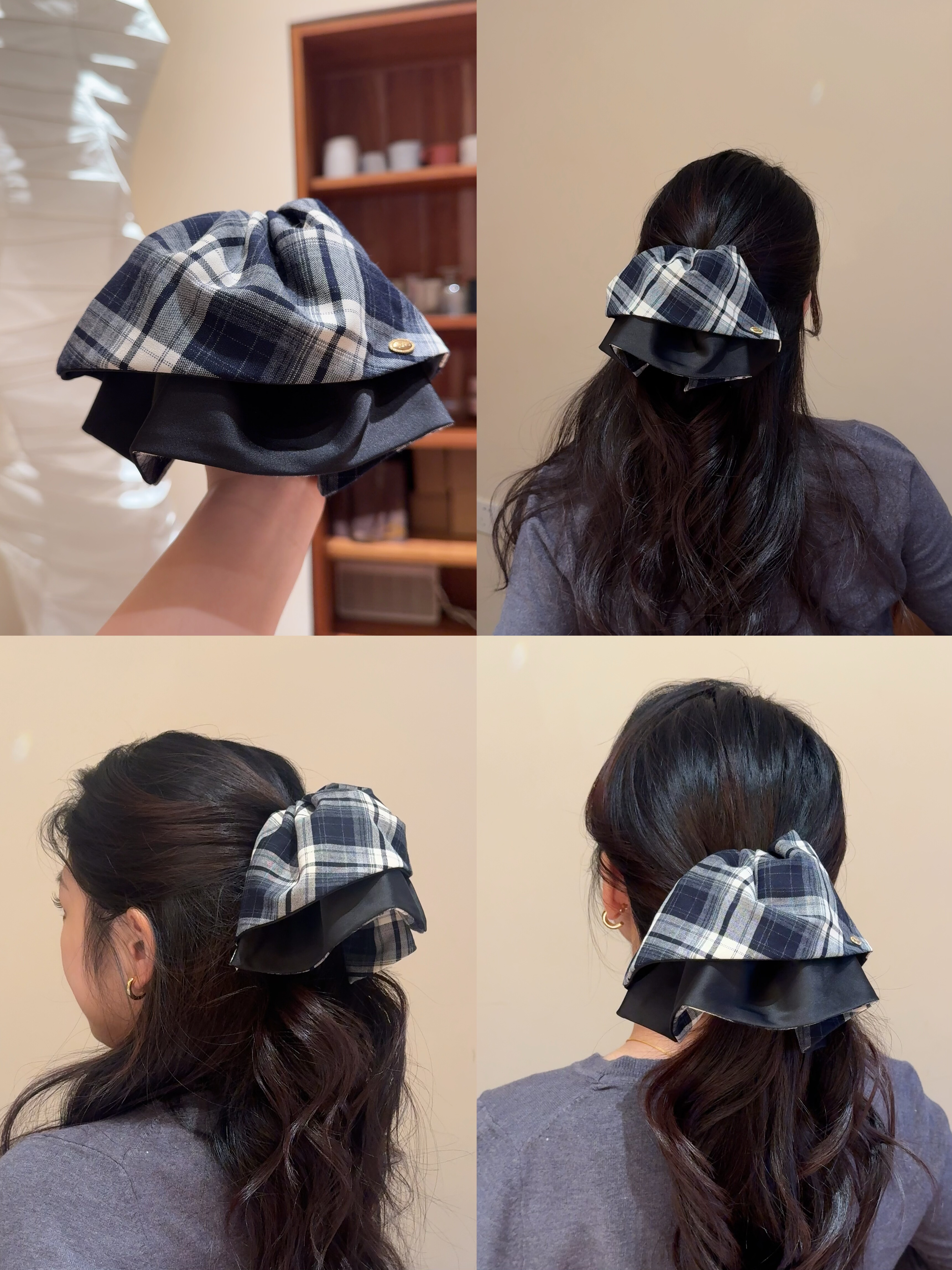 【京都】格纹爪夹