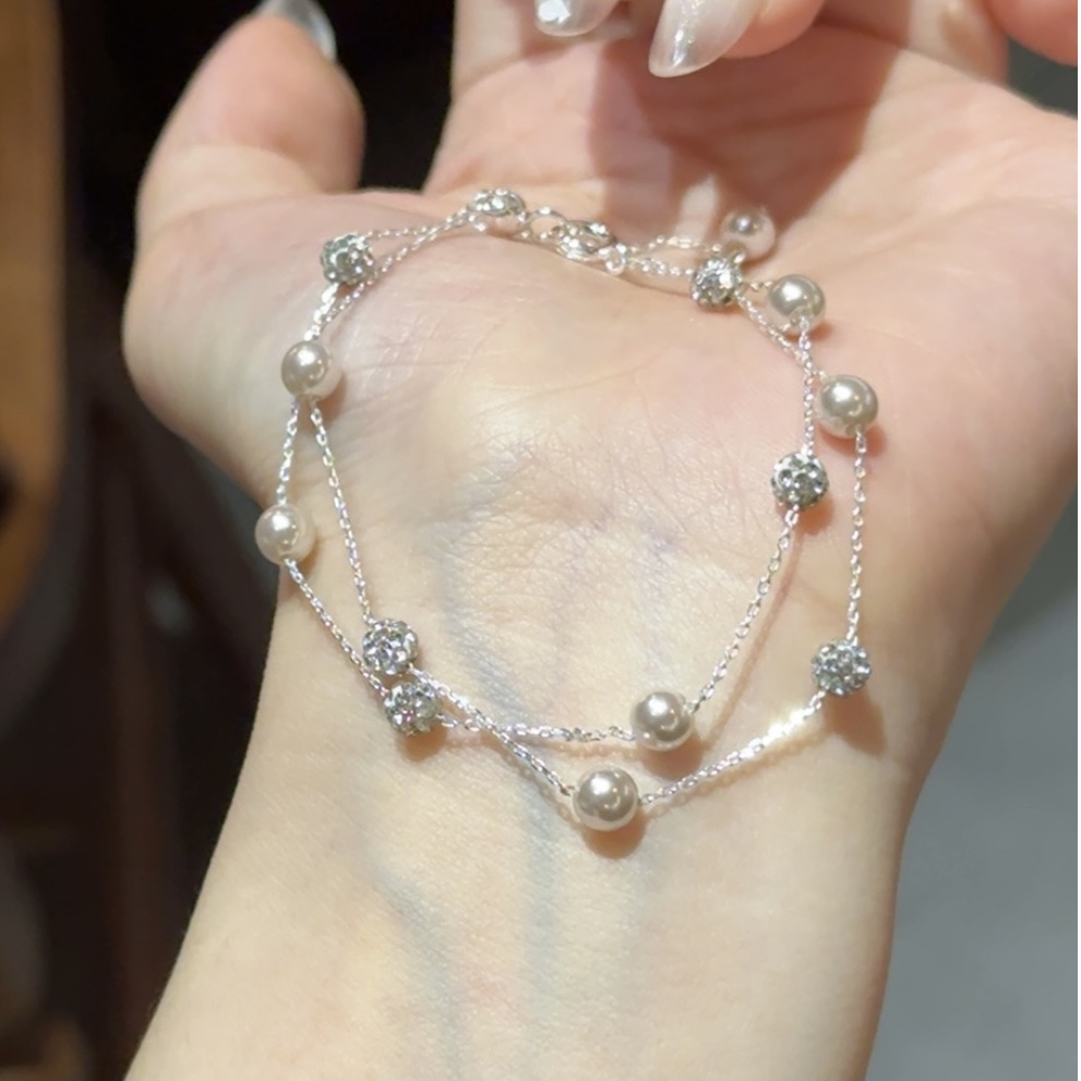 贡缎紫双层满天星手链