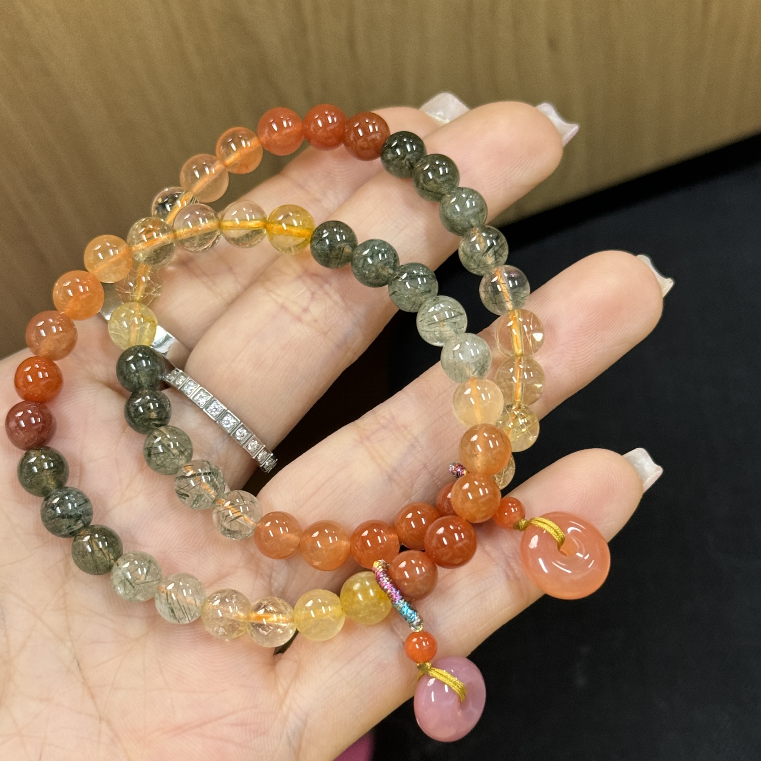 盐源四季发晶手链