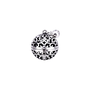 S925纯银花千骨铃铛吊坠 打开宫铃挂坠 香囊球挂件 手链项链坠子