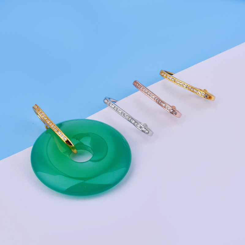 s925项链扣翡翠吊坠扣diy