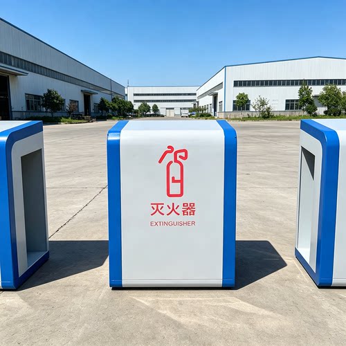 石化新款充电站灭火器箱安全服务台户外新能源站垃圾桶专用可定制