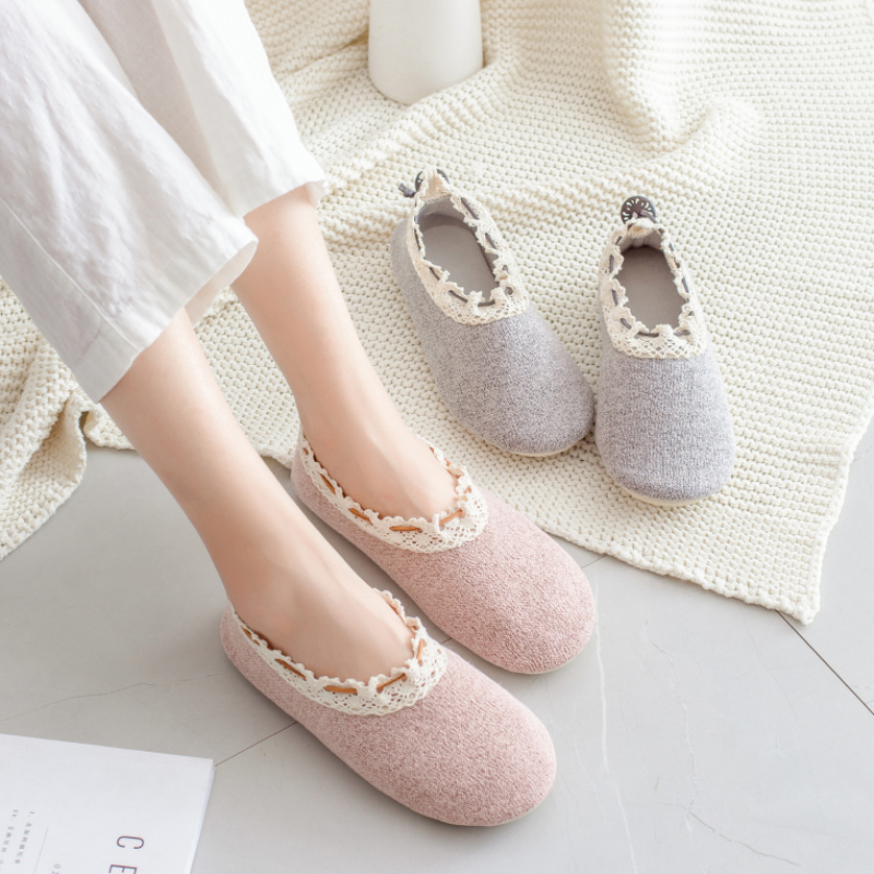 月子鞋秋冬季包跟产后孕妇春秋透气纯棉防滑软底室内地板产妇拖鞋