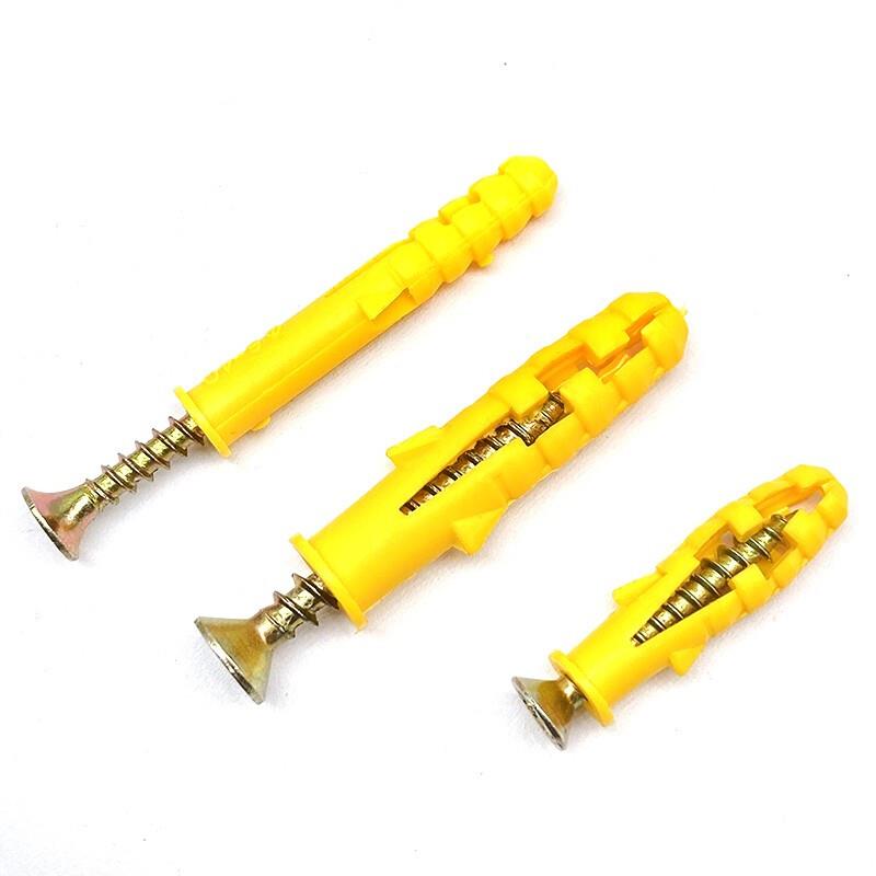 恒虎(HENHOOL)国标加长小黄鱼塑料膨胀管M6-8-10-12mm膨胀螺丝胀